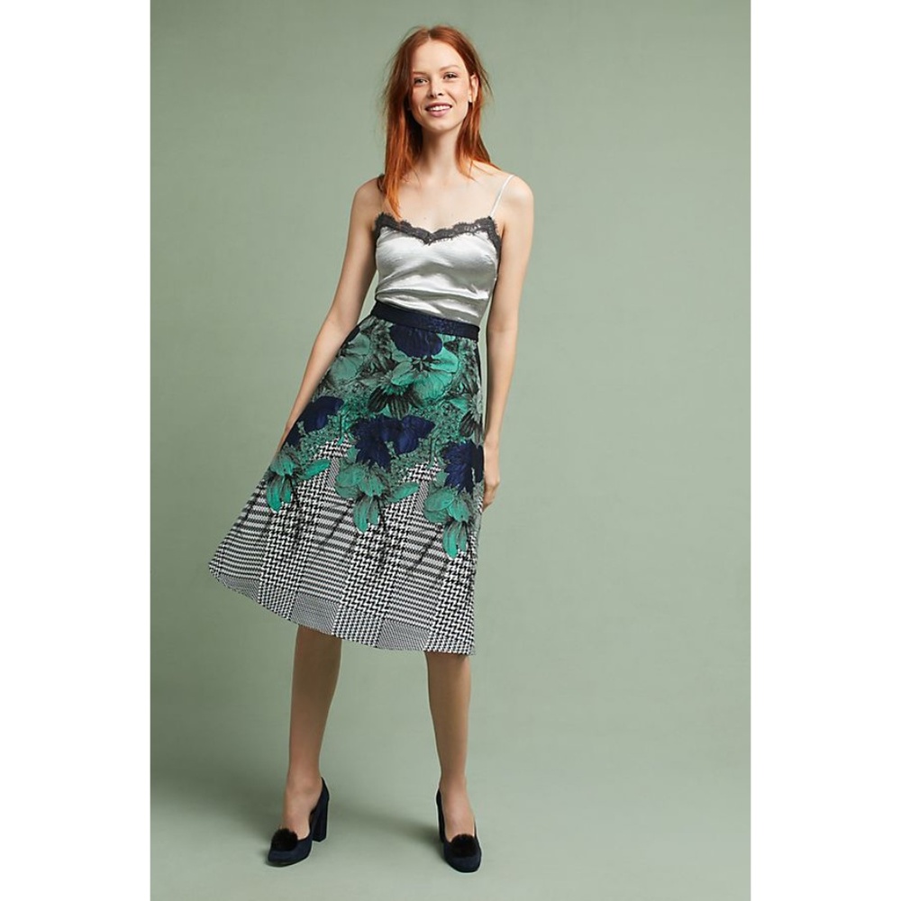 Floral Jacquard Skirt Eva Franco Anthropologie
